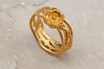 Julia Failey Eco Friendly Little Rose Ring in Gold, Reclaimed Sterling Silver, Gold Vermeil jewlery